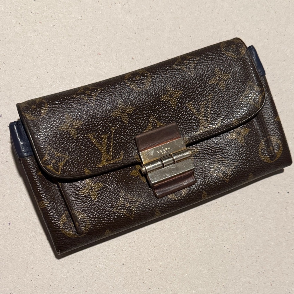 Louis Vuitton Portefeuille Monogram Elysee Wallet with Navy